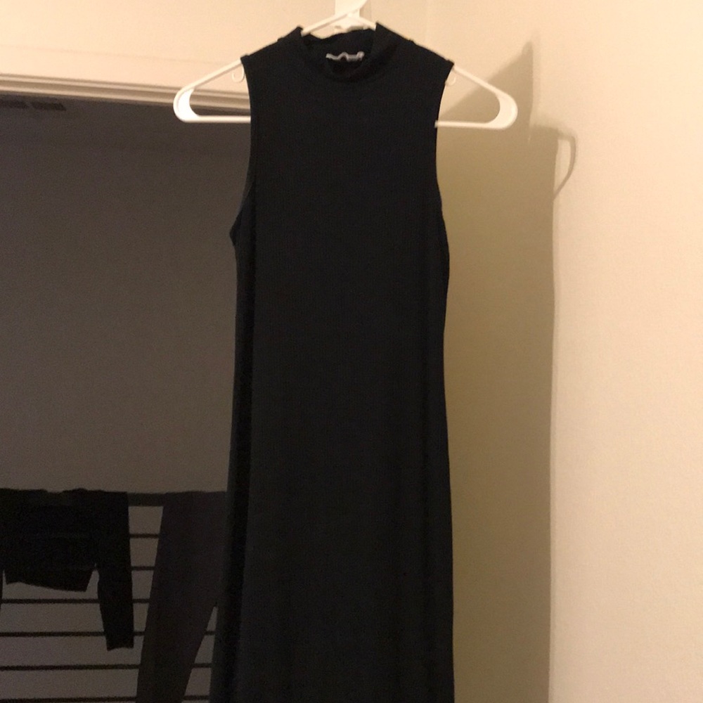 Mock neck body con midi dress